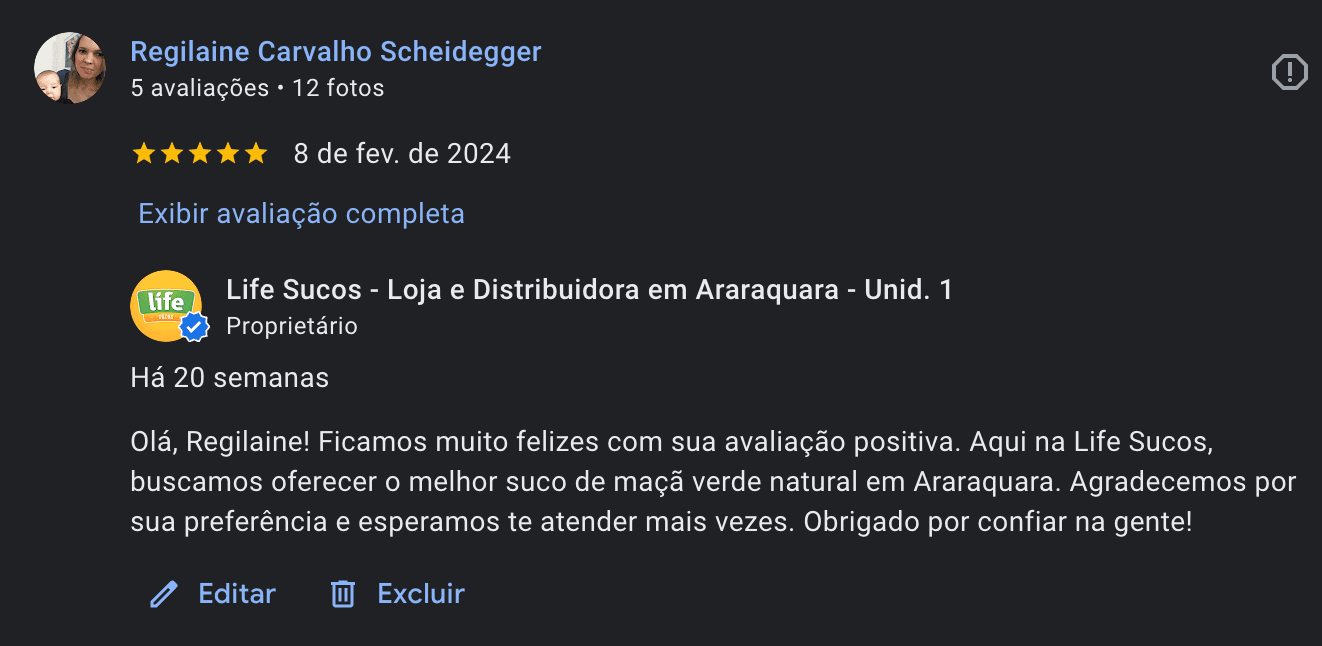 Case real de empresa com resposta publicada automaticamente para melhorar reputacao no Google
