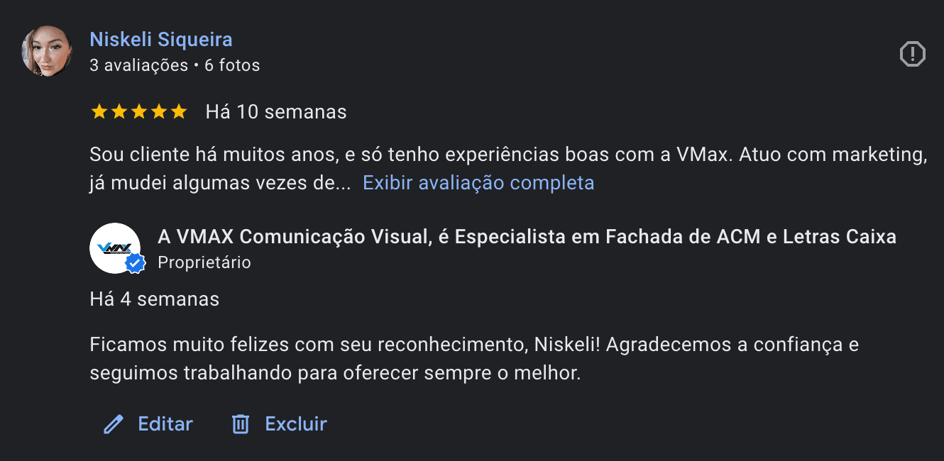 Case de sucesso com automacao de respostas para clientes e crescimento de credibilidade no Google